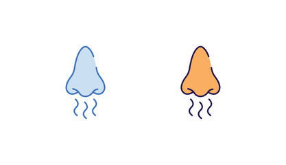 Smell icon design with white background stock illustration