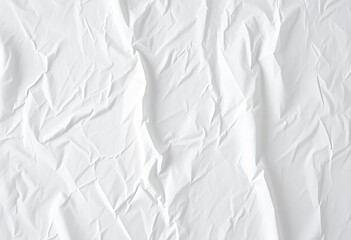 Obraz premium Subtle crinkled texture, pure white fabric, seamless backdrop, pattern, elegant