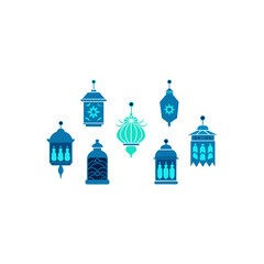 Fototapeta premium different ocean etched lantern set