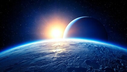 Neptune Rising Over Triton