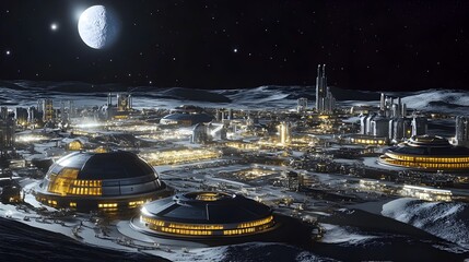 Lunar Colony: Futuristic City on the Moon - Space Exploration
