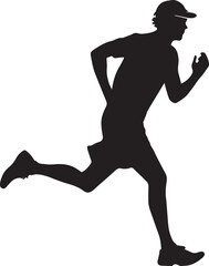  Athlete Running Silhouette Vector – Track and Field Illustration