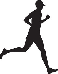  Fitness Runner Silhouette – Jogger Clipart for Sports Design