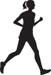  Fitness Runner Silhouette – Jogger Clipart for Sports Design