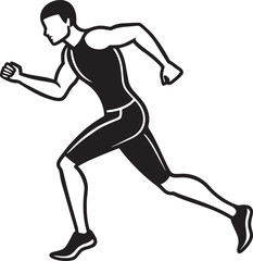  Runner Silhouette in Motion – Healthy Lifestyle Concept Art