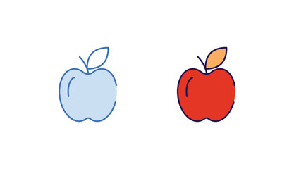 Apple icon design with white background stock illustration