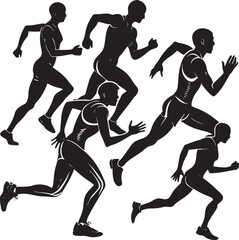  Sprint Runner Silhouette Vector for Race or Track Themes