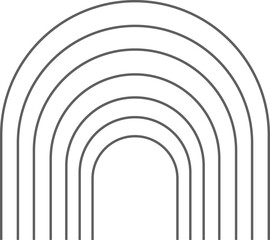 Abstract Nested Arched Passage Shape