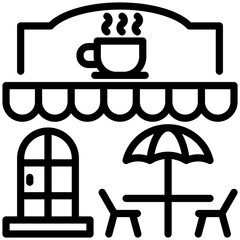 Cafe icon for shopping store, business, website, application, printing, document, poster design, etc