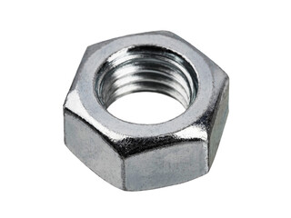 screws and self-tapping screws made of white metal, isolate on a white background, space for text