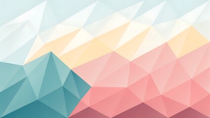Obraz premium Abstract geometric background with pastel colored low poly mountains