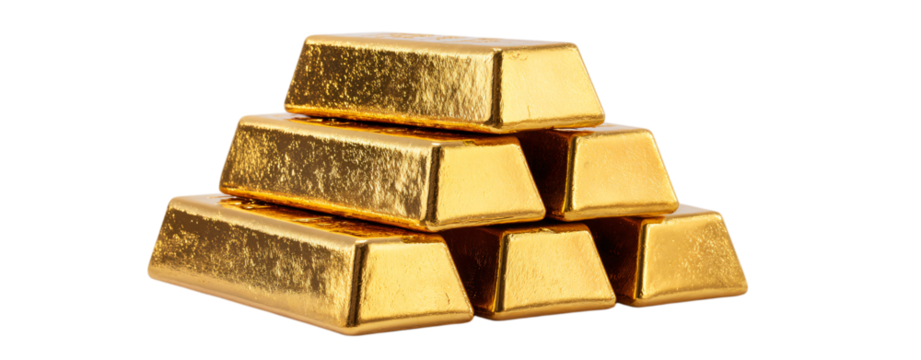 Stacked gold bars represent wealth and financial success