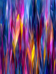 Abstract vibrant streaks of color in a dynamic digital art composition