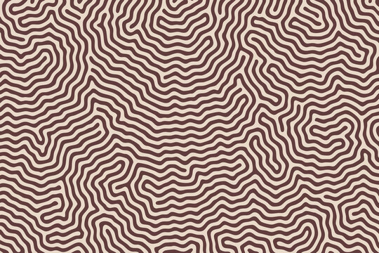Abstract Turing pattern with organic, flowing lines. Seamless vector background inspired by reaction-diffusion systems in nature. Perfect for science, tech, or modern decorative projects.
