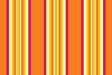 Obraz premium Cined fabric lines background, furniture seamless pattern stripe. Rrand textile texture vertical vector in orange and bright colors.