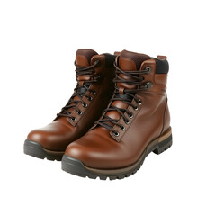 Pair of Brown Leather Boots, Isolated on Transparent Background