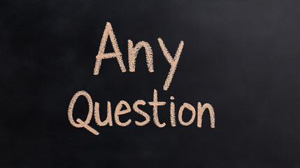 Fototapeta premium Inquiry written in chalk on a blackboard. It says 