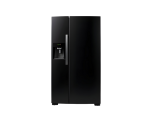 Black Side-by-Side Refrigerator - Modern Kitchen Appliance