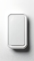 Top view of a white food container mockup