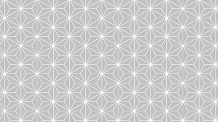 グレーのシンプルな麻の葉模様