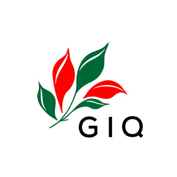 GIQ Modern Abstract Leaf Logo Design &ndash; GIQ Later Logo, Red and Green Nature-Inspired Brand Icon
