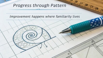 Progress through Pattern with Spiral Design and Writing Tools