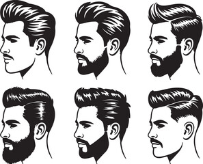 Man hairstyles and beard styles male profile