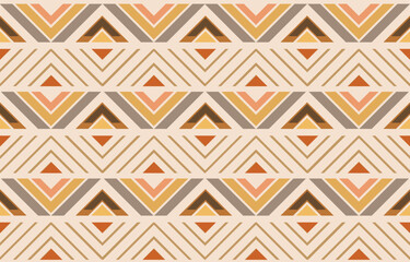 Ethnic tribal  colorful background. Seamless tribal pattern, folk embroidery, tradition geometric ornament. Traditional design for fabric, textile, print, rug, paper, carpet