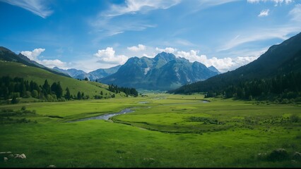 Fototapeta premium swiss alps landscape