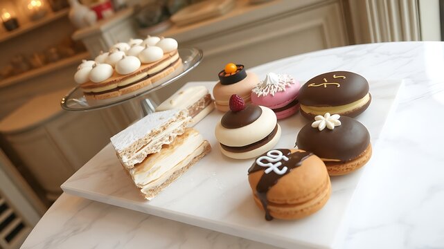 Illustration of a collection of black and green kettlebells of various sizes for fitness training