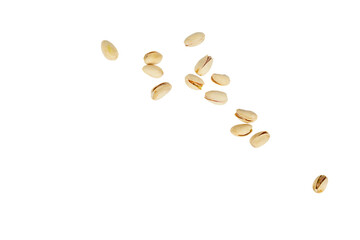 salted pistachios pile isolated on white or transparent png