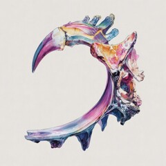 Unique Colorful Claw Design Showcasing Intricate Details of Nature's Beauty Generative AI