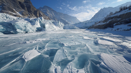 snow covered mountains