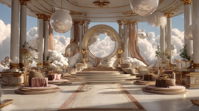 Luxury palace in the clouds