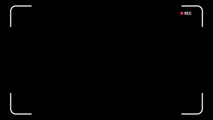 4K resolution square frame footage with Alpha Channel, offering simple-to-use video recording camera screen animation in horizontal view on a black background. - Powered by Adobe