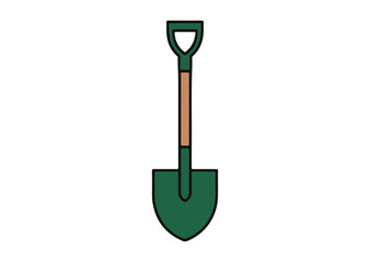 Garden shovel Vector Illustration, Shovel Icon