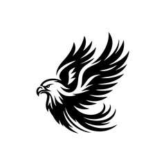 Obraz premium Majestic Eagle Flying Vector Illustration Logo Design.