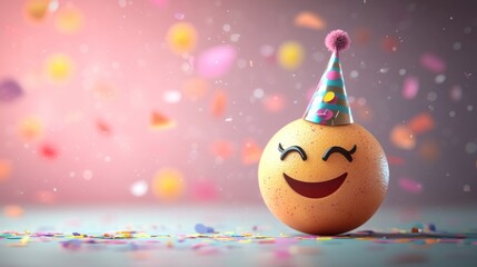 Happy Emoji in Party Hat