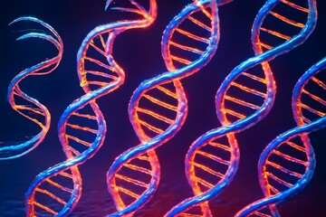 double helix dna spirals dark background