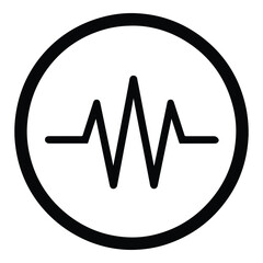 heartbeat icon in a circle
