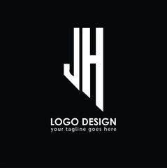 JH JH Logo Design, Creative Minimal Letter JH JH Monogram