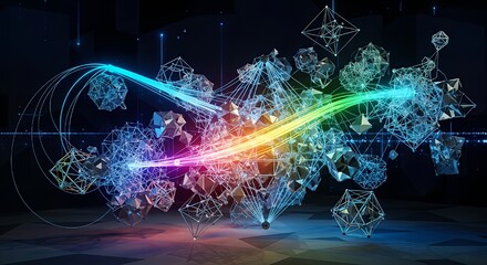  An abstract visualization of a complex algorithm.