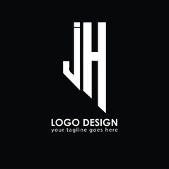 JH JH Logo Design, Creative Minimal Letter JH JH Monogram