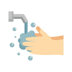 Wash your hands sign svg cut file. Isolated vector illustration.