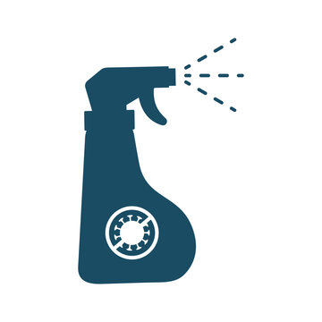 blue spray bottle sanitizing clip art preview