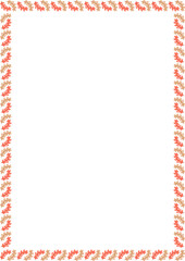 Fototapeta premium Autumn colorful frame template. Leaf elements decoration. Thanksgiving border