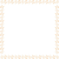 Fototapeta premium Border frame template with leaf elements decoration. Rectangle easter border with empty space for your text