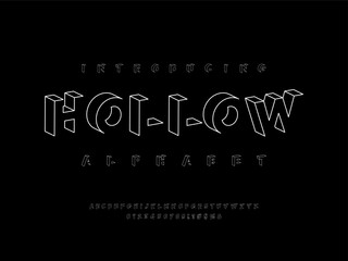 Stylized alphabet design with uppercase, numbers and symbols