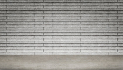 Inside the room, the floor is made of cement and the walls are made of bricks for advertising