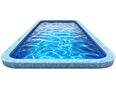 blue swimming pool